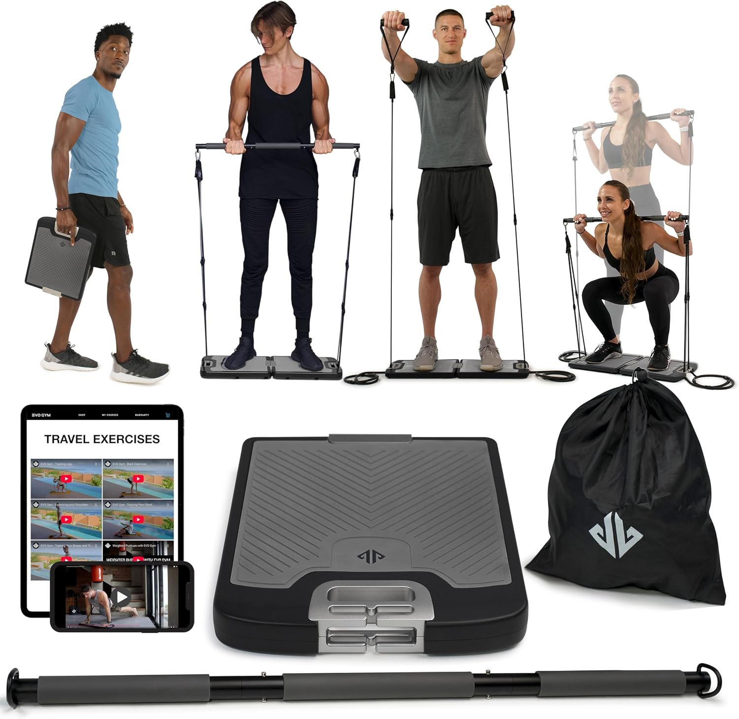 Home Gym Resistance - All-in-one draagbare thuisgym: set met weerstandsbanden