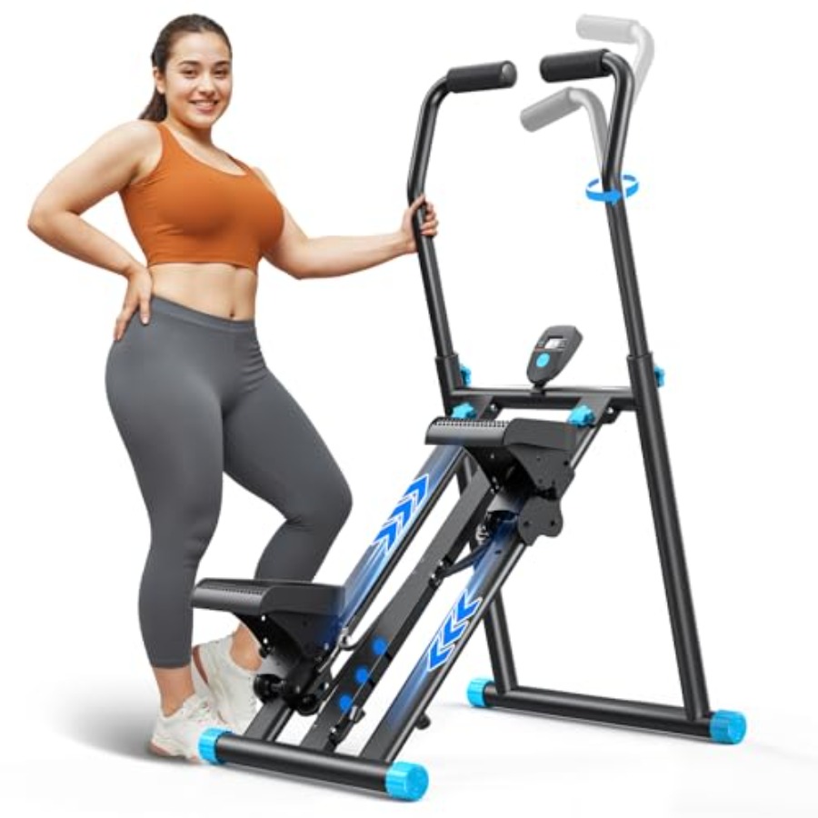Home Gym Resistance - Homegym traploper: stalen frame zwart, 3-traps