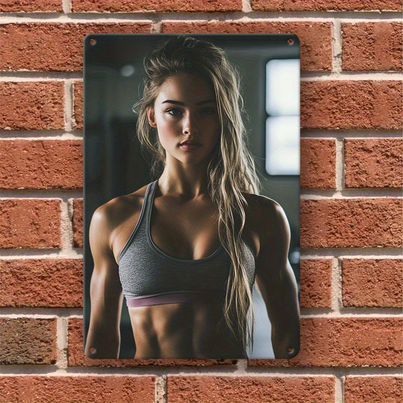 Home Gym Installation - IJzer gegraveerd fitness motiverend bord, duurzame