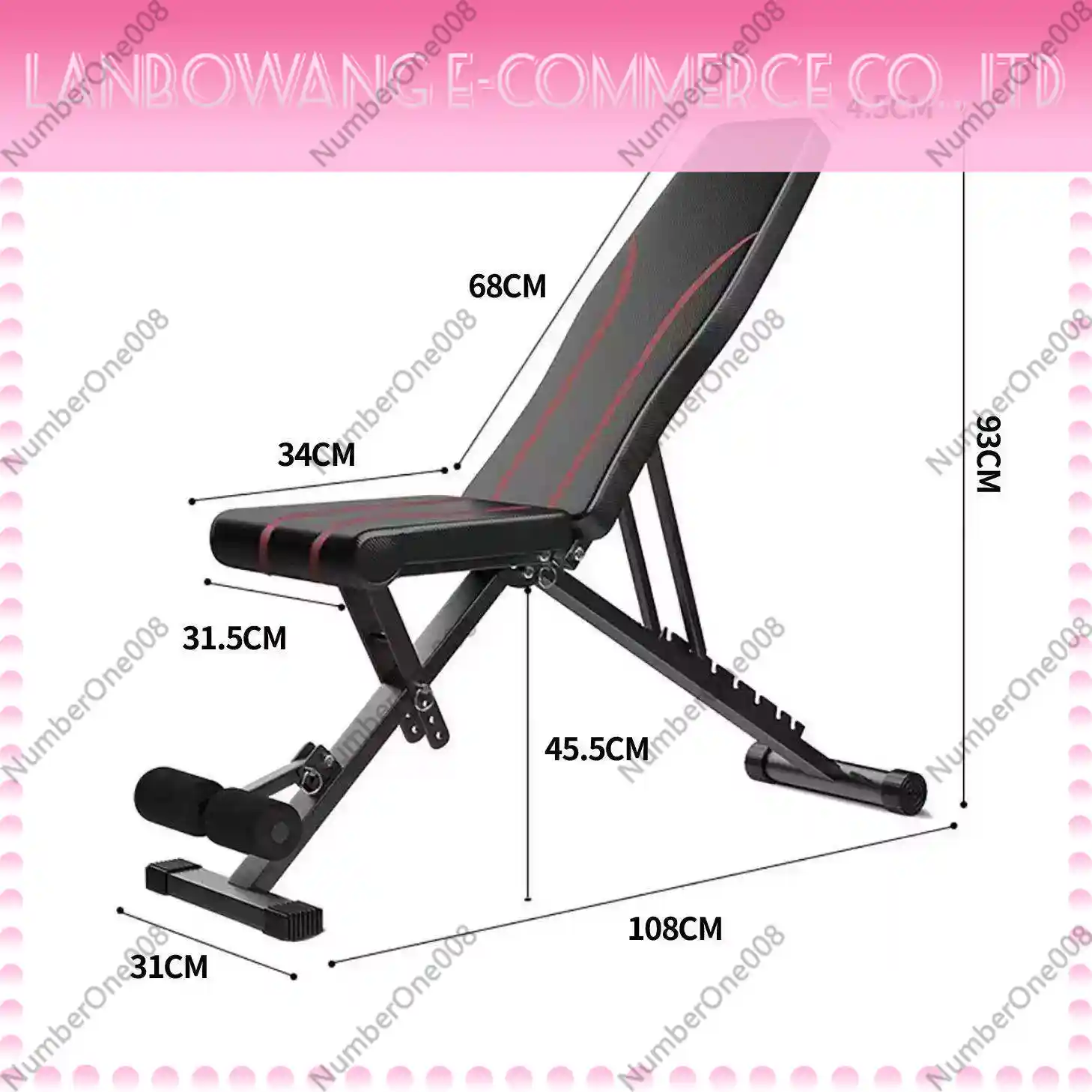 Home Gym Installation - Opvouwbare halterbank, buikspiertrainingsplank, sit-up hulp, fitnessapparatuur