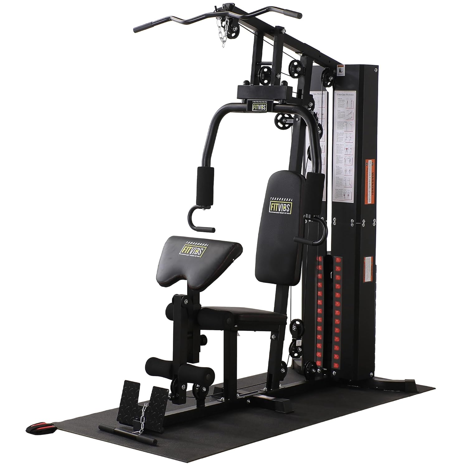 Home Gym Training Program - Multifunctionele stalen frame homegym-machine met vloermat