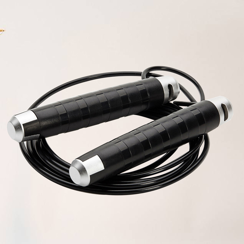 Zwarte stalen kabel springtouw - Jump Rope Bearing recensie en prijs