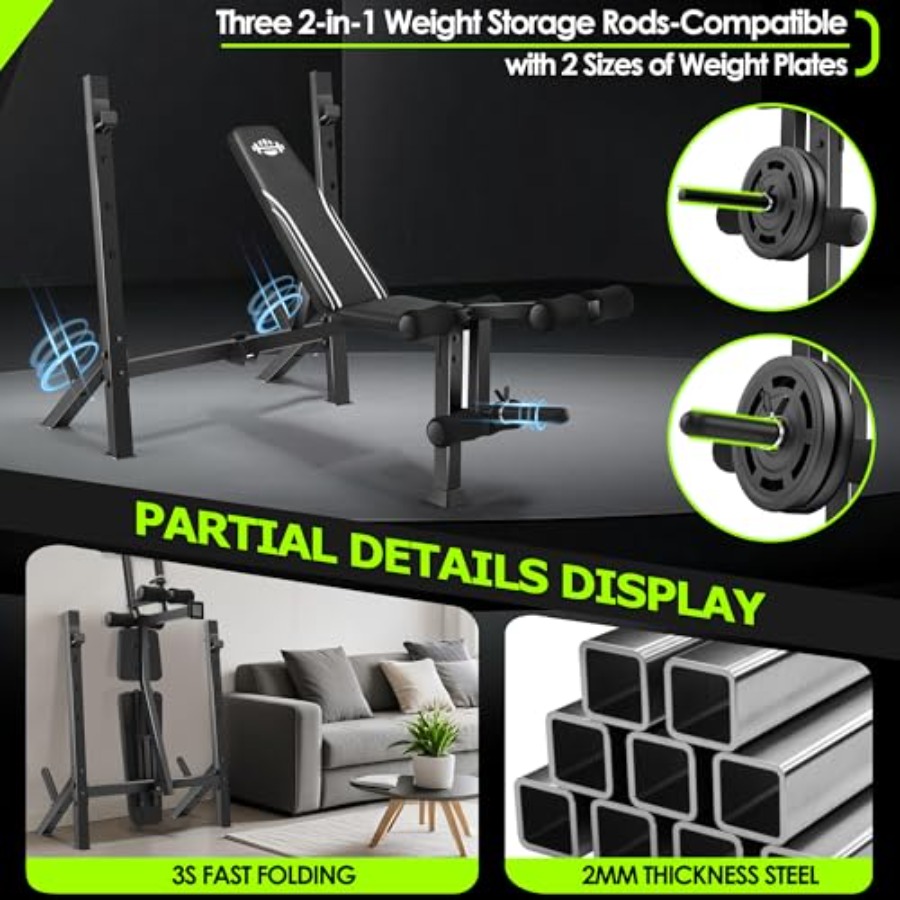 900LBS Gewichtsbankset met Squ - Home Gym Leg Extension recensie en prijs