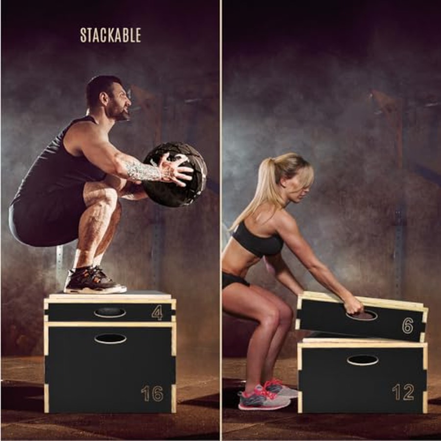 3-in-1 houten plyobox voor spr - Home Gym Options recensie en prijs