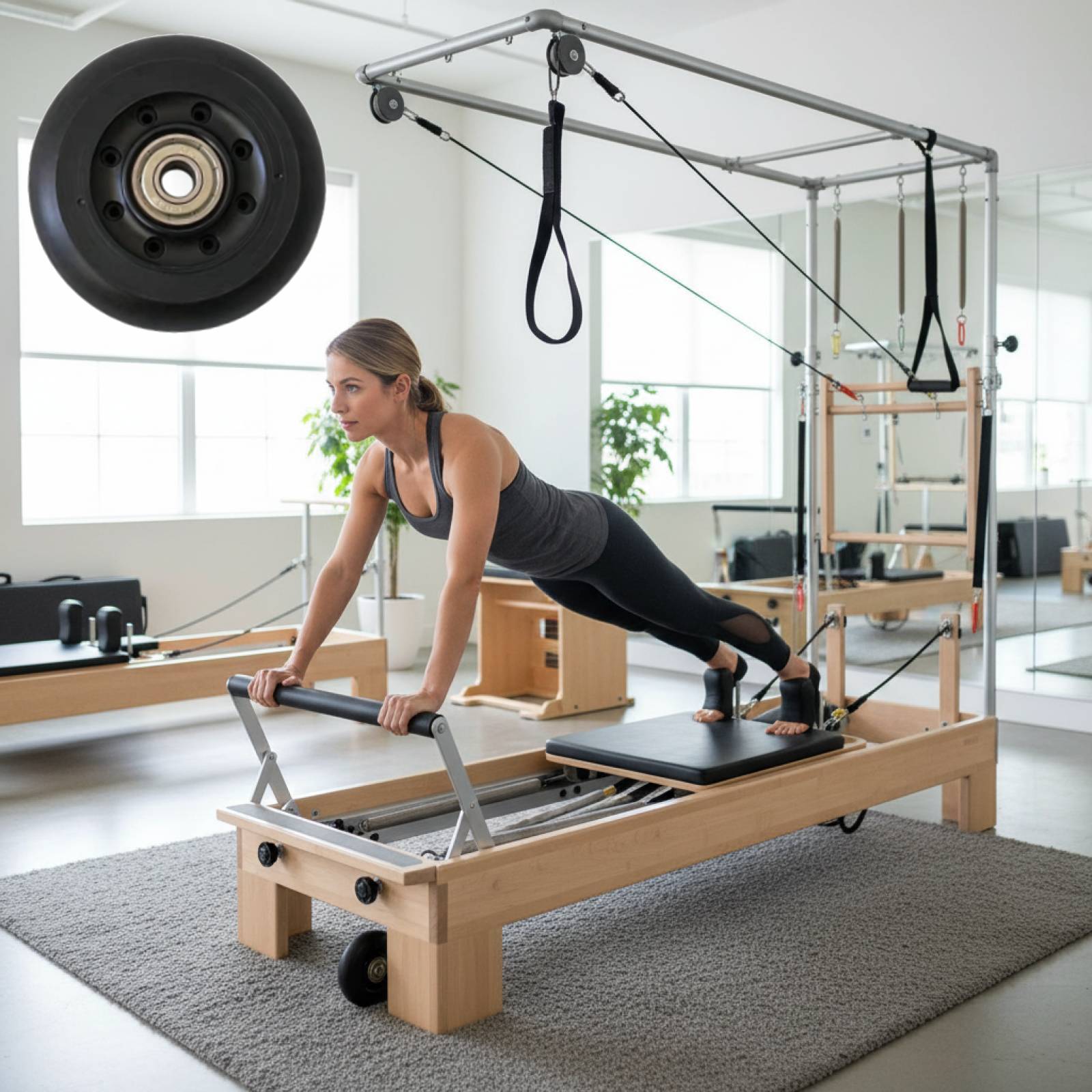 Pilates Reformer Wheel Zwart D - Home Gym Installation recensie en prijs