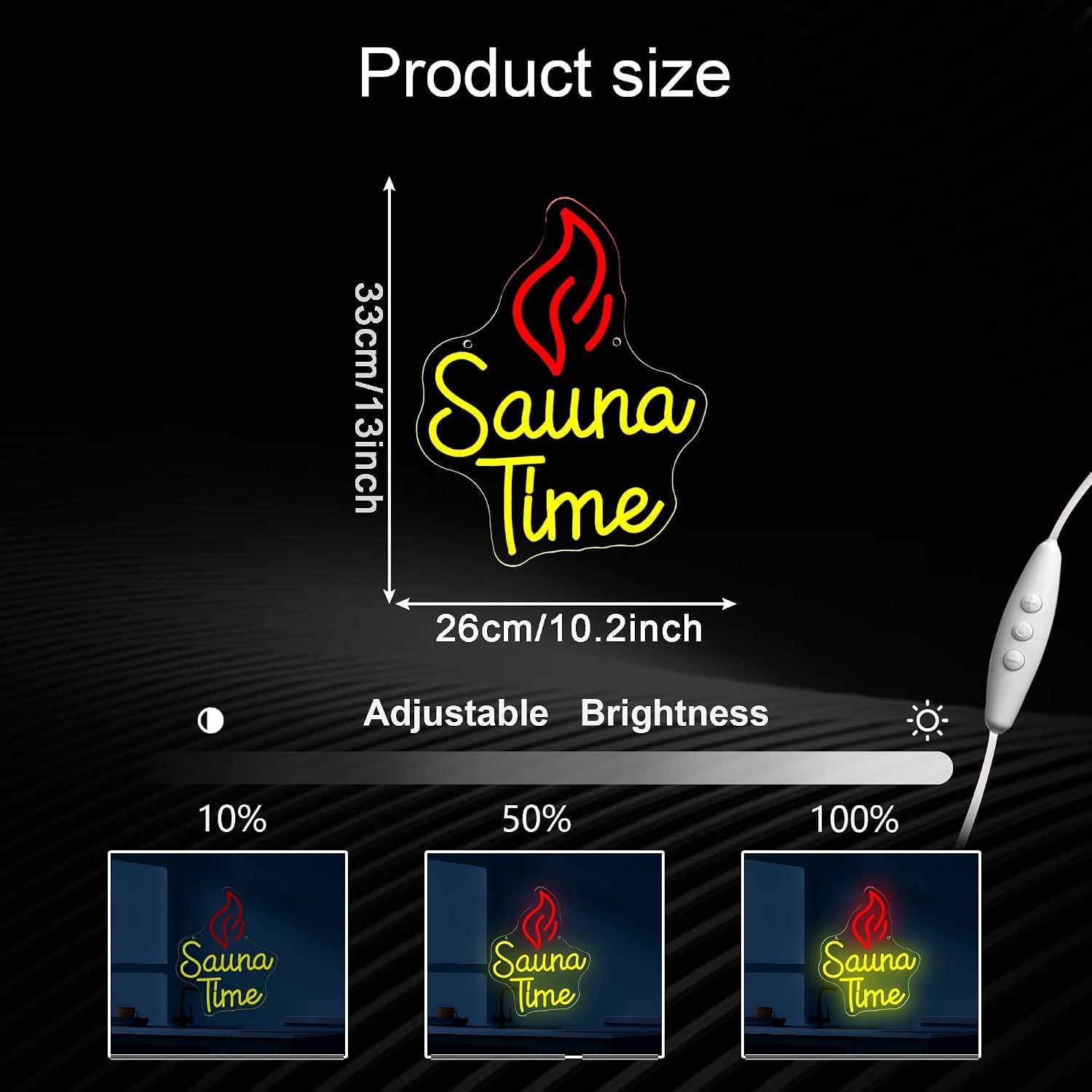 Sauna Tijd Neonbord USB Dimbar - Sauna Home Gym recensie en prijs