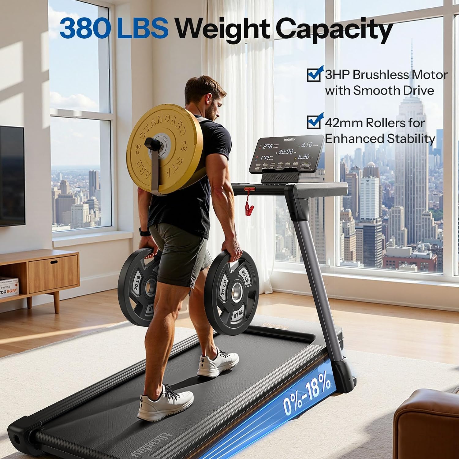 Niceday TM2 Incline Loopband m - Home Gym Machine recensie en prijs